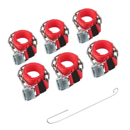 Цепь противоскольжения REXANT 07-7024-2 для легковых автомобилей, однорядные, 6 шт.