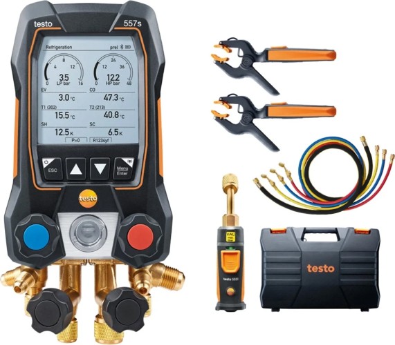 Цифровой манометрический коллектор Testo 557 s комплект 2 в кейсе 0564 5572