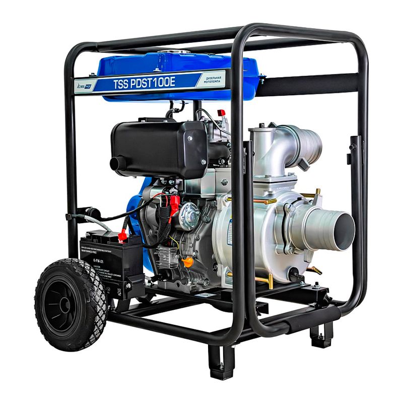 Мотопомпа дизельная TSS PDST100E (электростартер, АКБ)