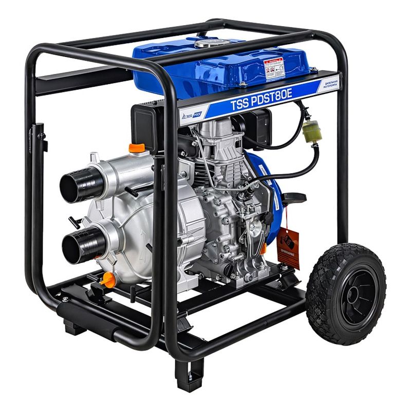 Мотопомпа дизельная TSS PDST80E (с электростартом, АКБ) - изображение 9