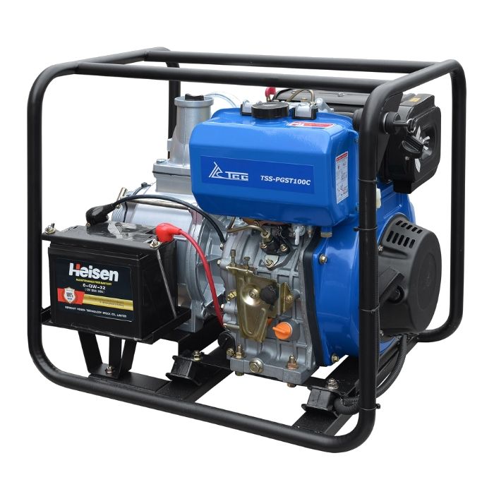 Мотопомпа дизельная TSS-PGST100C (электростартер, АКБ)