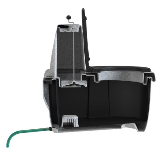 Туалет дачный ЭКОПРОМ Rostok КОМФОРТ белый гранит - изображение 3