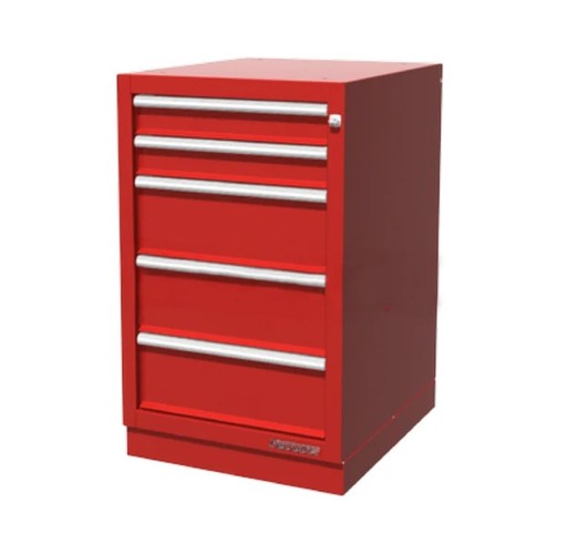 Тумба верстачная FERRUM с 5 ящиками 01.405R-3000 (красный) 01.405R-3000