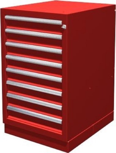 Тумба верстачная FERRUM с 8 ящиками 01.408R-3000 (красный)