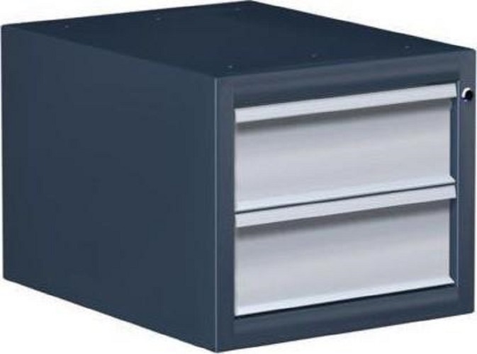 Тумба верстачная FERRUM "Титан" с 2 ящиками 08.402 RAL7016/G - темно-серый/серый