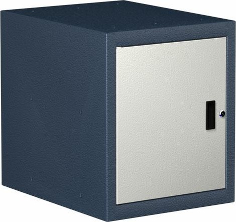 Тумба верстачная FERRUM "Титан" с дверцей 08.410 RAL7016/7700 - темно-серый/белый хром