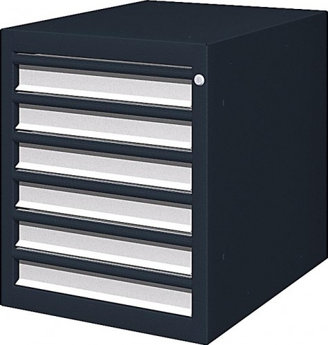 Тумба верстачная FERRUM "Титан" с 6 ящиками 08.406 RAL7016/G - темно-серый/серый