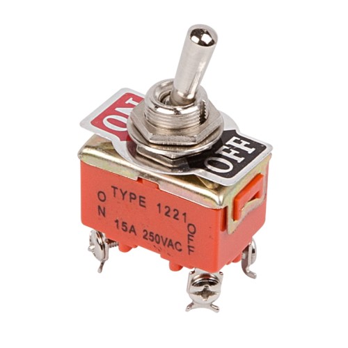 Тумблер REXANT 06-0326-B 250V 15А (4c) ON-OFF двухполюсный (KN-201)