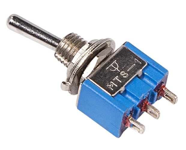 Тумблер REXANT 36-4011 (уп. 10 штук ) 250V 3А (3c) ON-OFF-ON однополюсный Micro MTS-103 36-4011