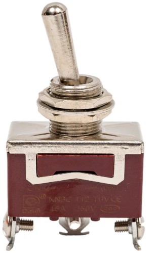 Тумблер REXANT 36-4150 (уп. 10 штук ) 250V 15А (3c) ON-(ON) однополюсной (KN-112) 36-4150 - изображение 2