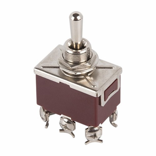 Тумблер REXANT 36-4172 (уп. 10 штук ) 250V 15А (6c) (ON)-OFF-(ON) двухполюсный  (KN-223) 36-4172