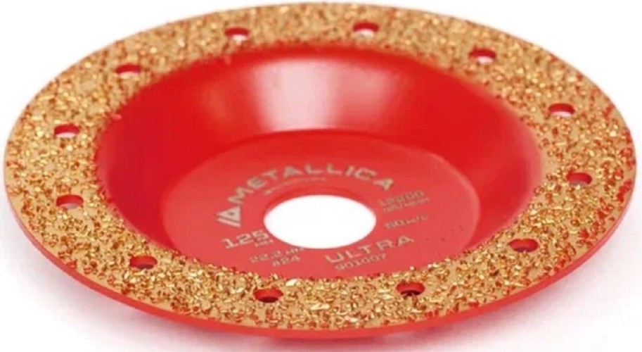 Твердосплавная чашка METALLICA Ultra 125х22,2 мм #24 шлифовальная, плоская, по дереву 901007