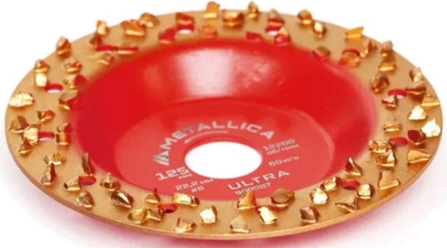 Твердосплавная чашка METALLICA Ultra 125х22,2 мм #8 шлифовальная, плоская, по дереву 900987