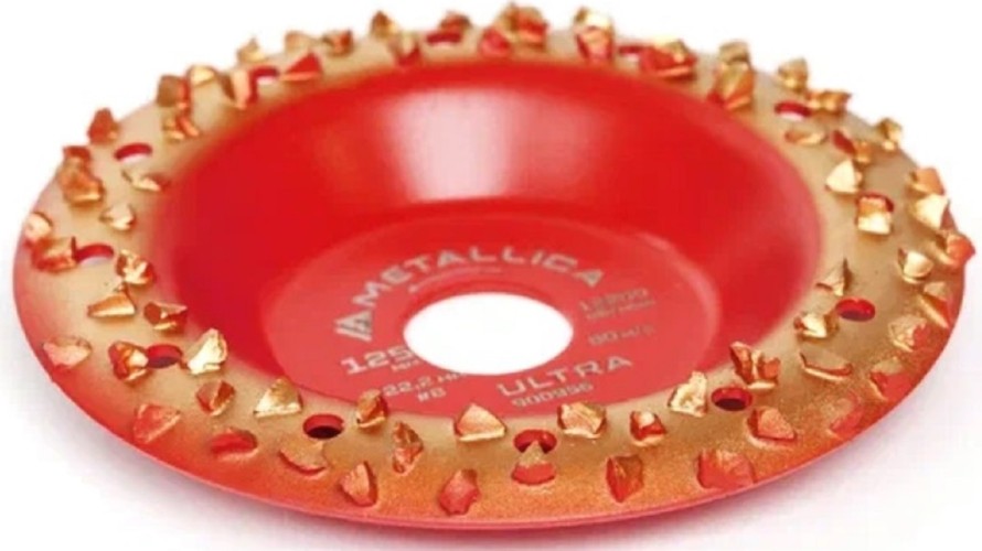 Твердосплавная чашка METALLICA Ultra 125х22,2 мм #8 шлифовальная, закругленная, по дереву 900956