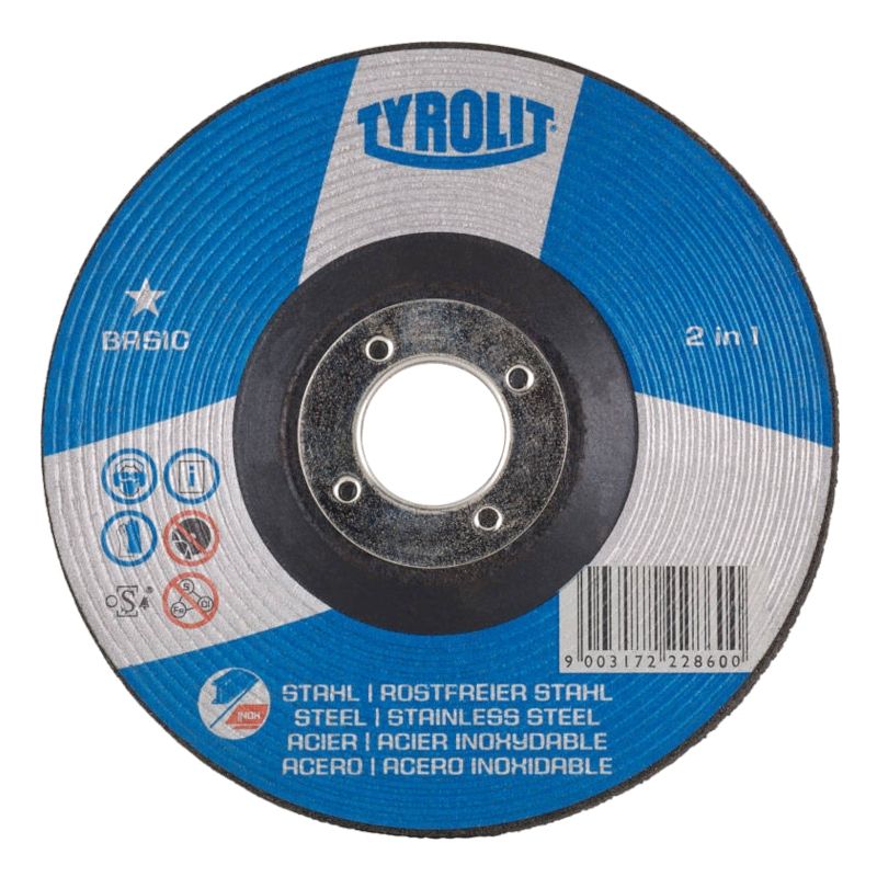 Диск обдирочный Tyrolit 27 125х6,0х22,23 А30Q-BF 2 in 1 BASIC (упаковка 10 шт.)