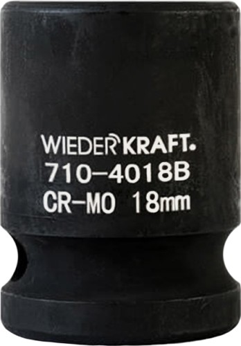 Ударная головка 6-ти гранная с посадкой 1/2" WiederKraft WDK-710-4018 18 мм в0000119915