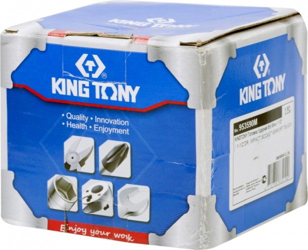 Ударная головка шестигранная с посадкой 1 1/2" KING TONY 953590М 90 мм 953590M - изображение 3