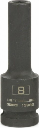 Ударная головка шестигранная с посадкой 1/2" STELS 13932 8 мм глубокая