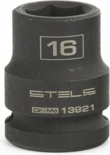 Ударная головка шестигранная с посадкой 1/2" STELS 13921 16 мм