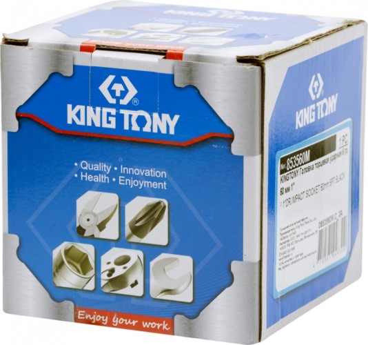 Ударная головка шестигранная с посадкой 1" KING TONY 853560М 60 мм 853560M - изображение 3