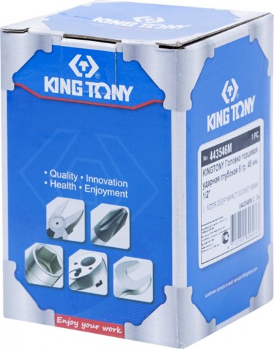 Ударная головка шестигранная с посадкой 1/2" KING TONY 443546M 46 мм глубокая - изображение 3