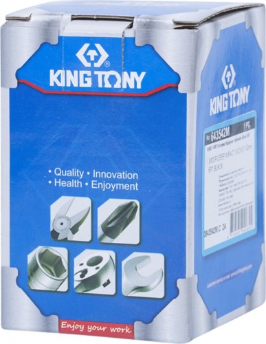 Ударная головка шестигранная с посадкой 3/4" KING TONY 643542М 42 мм глубокая 643542M - изображение 3