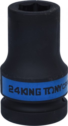 Ударная головка шестигранная с посадкой 1" KING TONY 843524М 24 мм глубокая 843524M