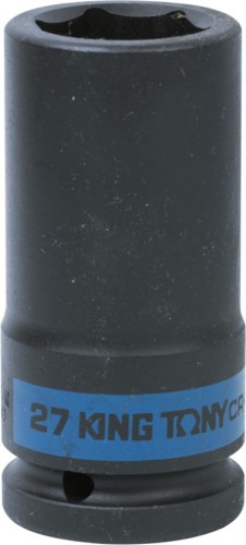 Ударная головка шестигранная с посадкой 3/4" KING TONY 643527М 27 мм глубокая 643527M