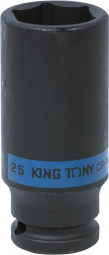Ударная головка шестигранная с посадкой 1/2" KING TONY 443525М 25 мм глубокая 443525M