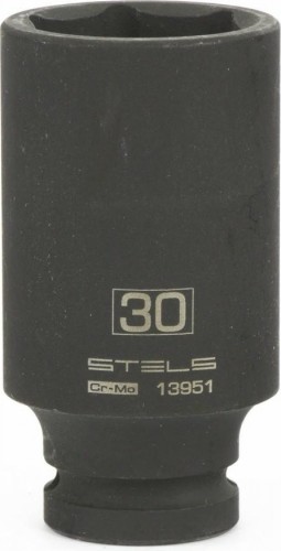 Ударная головка шестигранная с посадкой 1/2" STELS 13951 30 мм глубокая