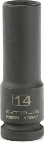 Ударная головка шестигранная с посадкой 1/2" STELS 13941 14 мм глубокая
