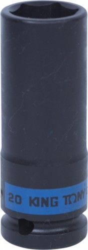 Ударная головка шестигранная с посадкой 1/2" KING TONY 443520М 20 мм глубокая 443520M