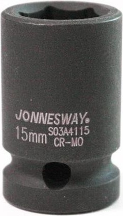 Ударная головка шестигранная с посадкой 1/2" JONNESWAY S03AD4115 15 мм 047847
