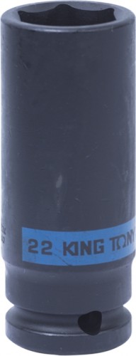 Ударная головка шестигранная с посадкой 1/2" KING TONY 443522М 22 мм глубокая 443522M