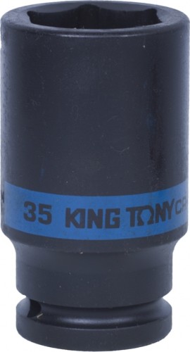 Ударная головка шестигранная с посадкой 3/4" KING TONY 643535М 35 мм глубокая 643535M