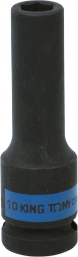 Ударная головка шестигранная с посадкой 1/2" KING TONY 443510М 10 мм глубокая 443510M