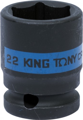 Ударная головка шестигранная с посадкой 1/2" KING TONY 453522М 22 мм 453522M