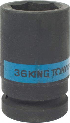 Ударная головка шестигранная с посадкой 1" KING TONY 843536М 36 мм глубокая 843536M