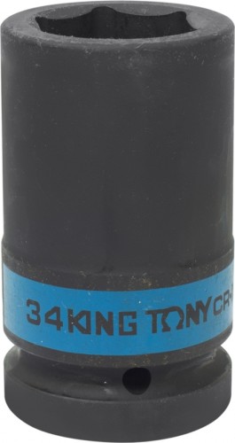Ударная головка шестигранная с посадкой 1" KING TONY 843534М 34 мм глубокая 843534M