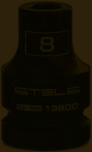 Ударная головка шестигранная с посадкой 1/2" STELS 13900 8 мм