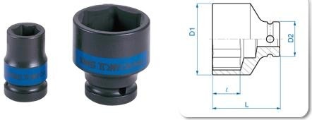 Ударная головка шестигранная с посадкой 1/2" KING TONY 453508М 8 мм 453508M - изображение 2