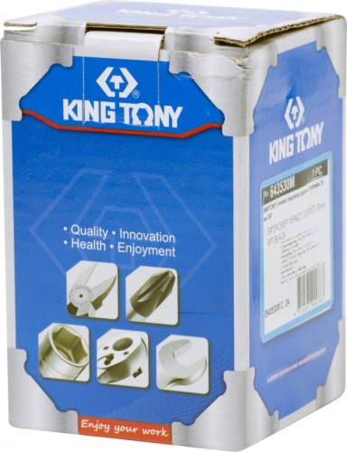 Ударная головка шестигранная с посадкой 3/4" KING TONY 643530М 30 мм глубокая 643530M - изображение 3