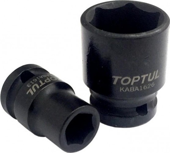 Ударная головка шестигранная с посадкой 1/2" TOPTUL KABA1626 26 мм