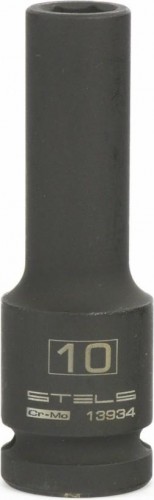 Ударная головка шестигранная с посадкой 1/2" STELS 13934 10 мм глубокая