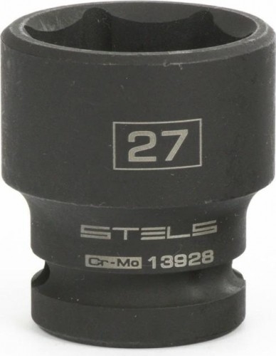 Ударная головка шестигранная с посадкой 1/2" STELS 13928 27 мм