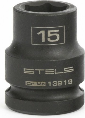 Ударная головка шестигранная с посадкой 1/2" STELS 13919 15 мм