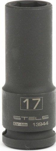 Ударная головка шестигранная с посадкой 1/2" STELS 13944 17 мм глубокая