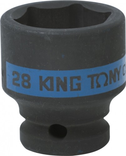 Ударная головка шестигранная с посадкой 1/2" KING TONY 453528М 28 мм 453528M