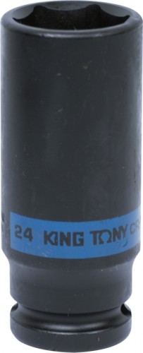 Ударная головка шестигранная с посадкой 1/2" KING TONY 443524М 24 мм глубокая 443524M