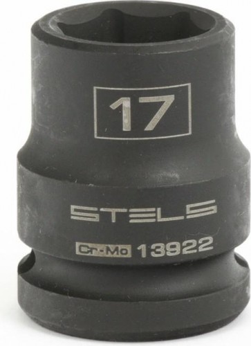 Ударная головка шестигранная с посадкой 1/2" STELS 13922 17 мм